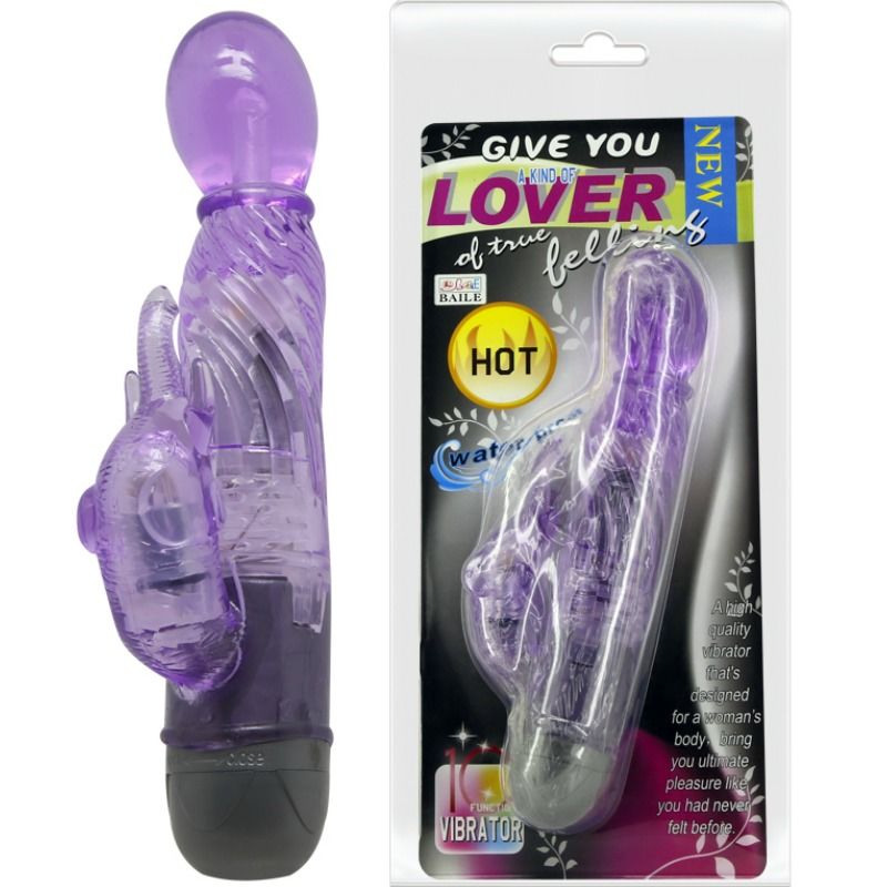 BAILE - GIVER DIG EN SLAGS KÆRLIGHEDSVIBRATOR MED LILLA KANIN 10 TILSTANDS