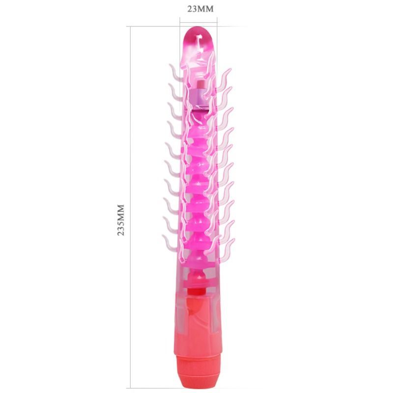 BAILE - FLEXI VIBE SENSUELLE RYGSTYKKER BØJBAR VIBRERENDE DILDO LILA 23,5 CM