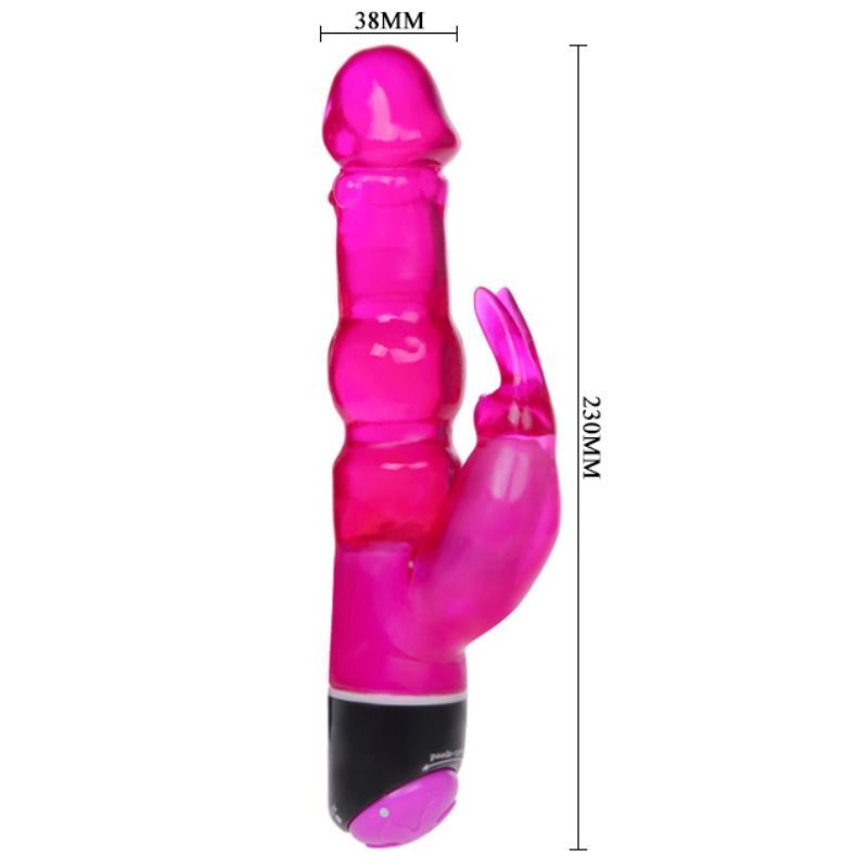 BAILE - WAVES OF PLEASURE FANTASY VIBRATOR MED LILLA KANIN 23 CM