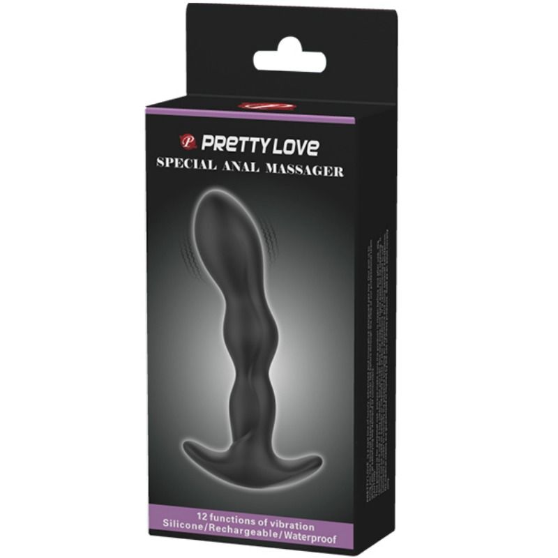 PRETTY LOVE - ANAL MASSAGEAPPARAT 12 VIBRATIONSINDSTILLINGER