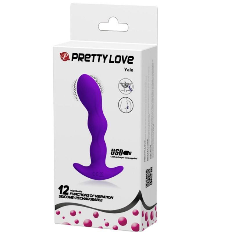 PRETTY LOVE - ANAL MASSAGEAPPARAT 12 LILA VIBRATIONSINDSTILLINGER