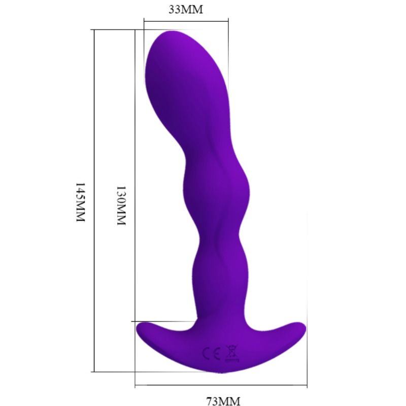 PRETTY LOVE - ANAL MASSAGEAPPARAT 12 LILA VIBRATIONSINDSTILLINGER