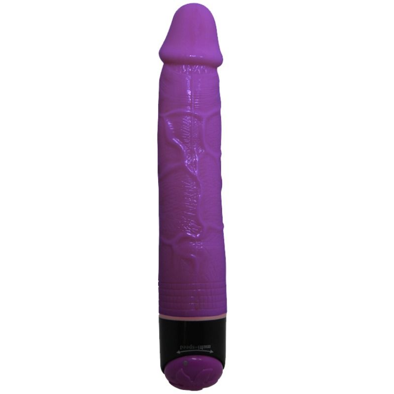 BAILE - FARVERIG SEX LILA REALISTISK VIBRATOR 23 CM