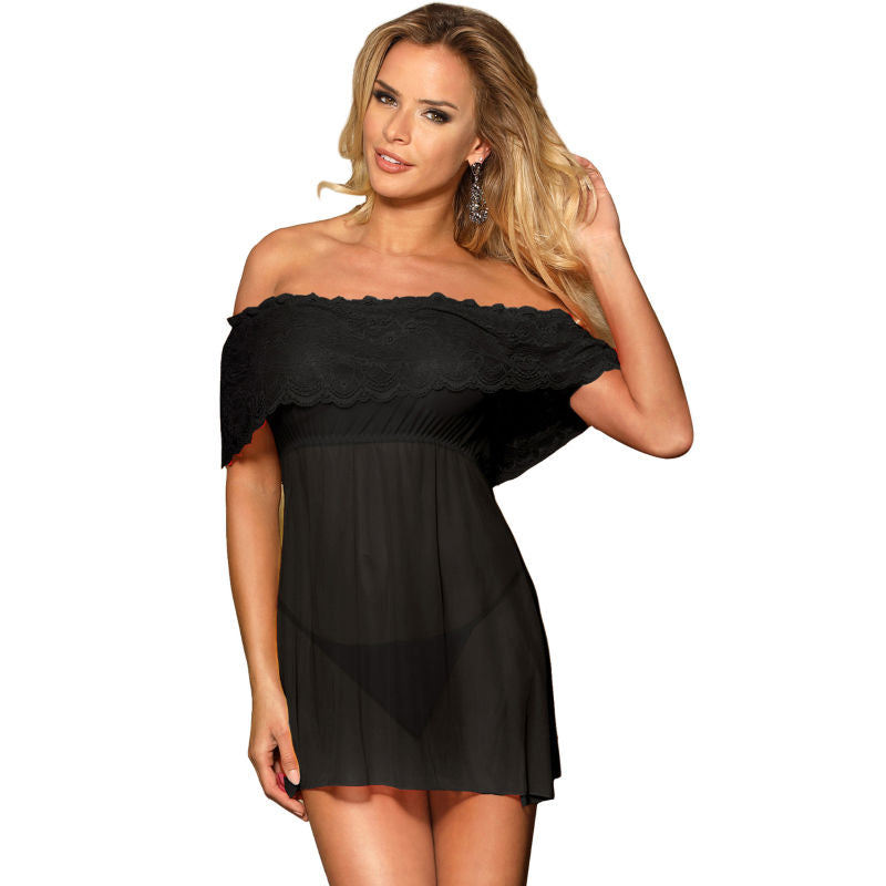 SUBBLIME - KJOLER KORT KJOLE + THONG SORT S/M