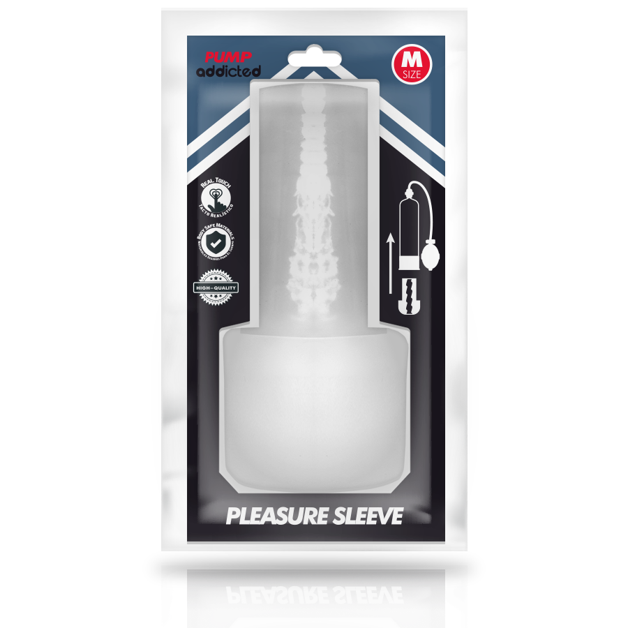 PUMP ADDICTED - PLEASURE SLEEVE MASTUBADOR STØRRELSE M
