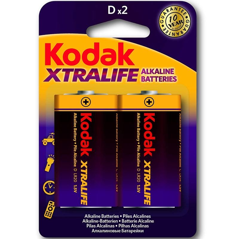 KODAK - XTRALIFE ALKALINE BATTERIER LR20 D LR20 1,5V