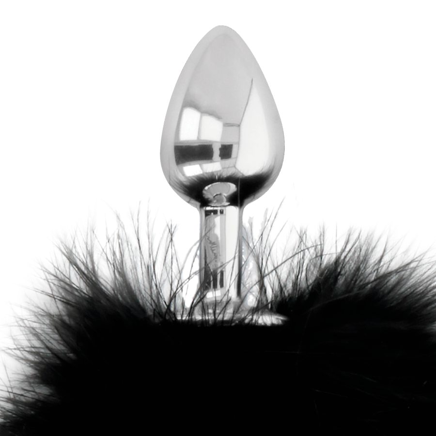 DARKNESS - EKSTRA ANAL BUTTPLUG MED HALE SORT 7 CM