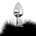 DARKNESS - EKSTRA ANAL BUTTPLUG MED HALE SORT 7 CM