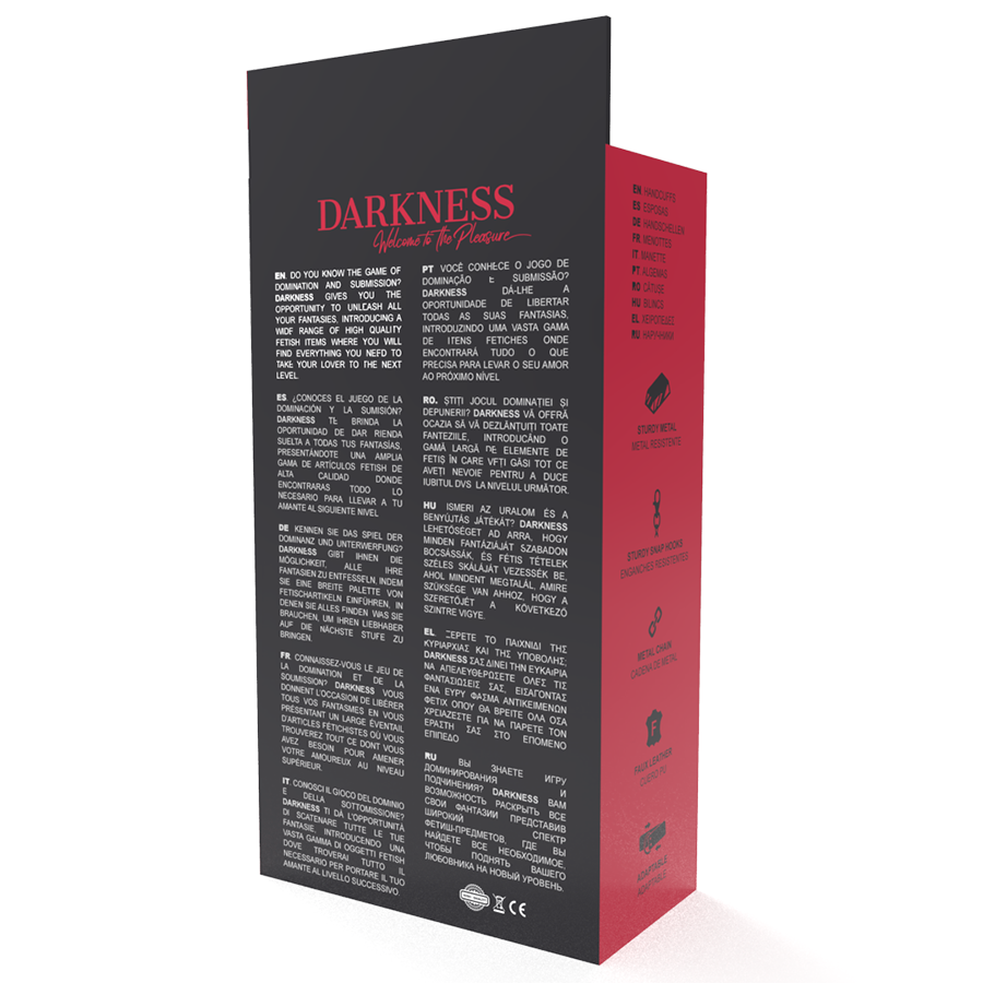 MØRKE - JUSTERBARE HÅNDJERN I SORT LÆDER