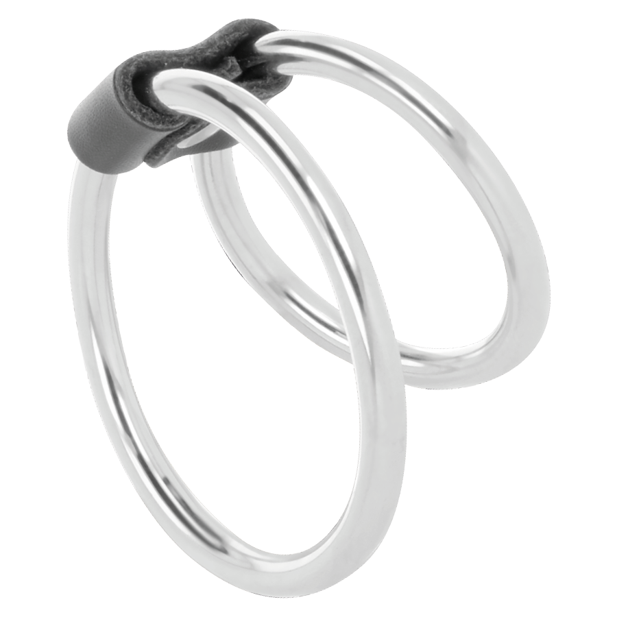 MØRKE - DOBBELT METAL PENIS RING