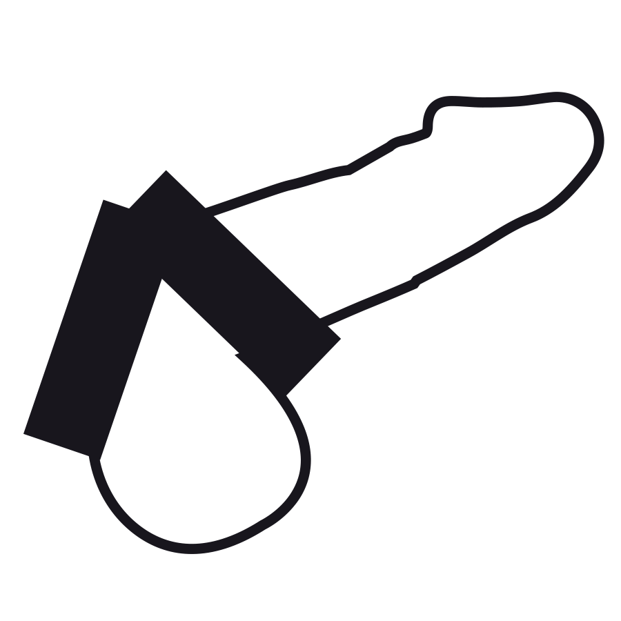 MØRKE - DOBBELT FLEKSIBEL PENIS RING