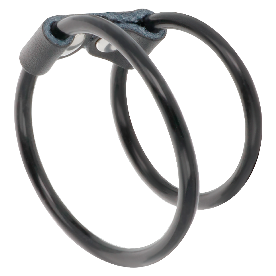 MØRKE - DOBBELT FLEKSIBEL PENIS RING
