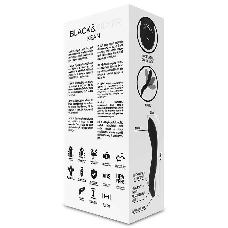 SORT & SØLV - KEAN VIBRATOR TOUCH-KONTROL