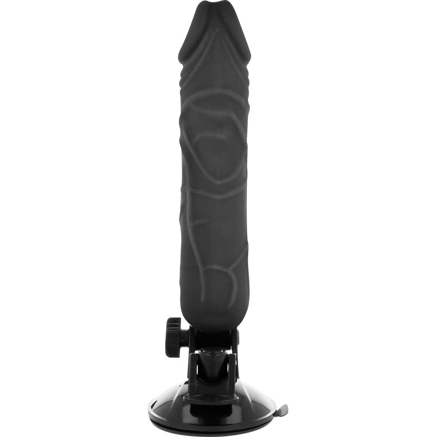 BASECOCK - REALISTISK VIBRATOR FJERNBETJENING SORT 20 CM -O- 4 CM