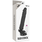 BASECOCK - REALISTISK VIBRATOR FJERNBETJENING SORT 21 CM -O- 4 CM
