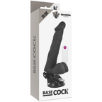 BASECOCK - REALISTISK LEDBAR FJERNBETJENING SORT 20 CM -O- 4,5 CM