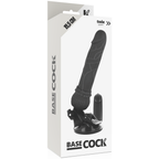 BASECOCK - REALISTISK VIBRATOR FJERNBETJENING SORT 19,5 CM -O- 4 CM