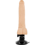 BASECOCK - REALISTISK NATURLIG FJERNBETJENINGSVIBRATOR MED TESTIKLE 20 CM -O- 4 CM