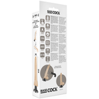BASECOCK - REALISTISK VIBRATOR 2-1 KØD 18,5 CM -O- 4 CM