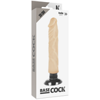 BASECOCK - REALISTISK VIBRATOR 2-1 KØD 20 CM -O- 4 CM