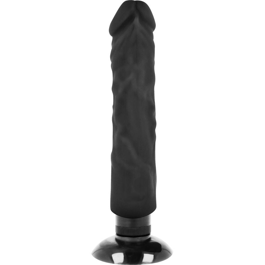 BASECOCK - REALISTISK VIBRATOR 2-1 SORT 20 CM -O- 4 CM