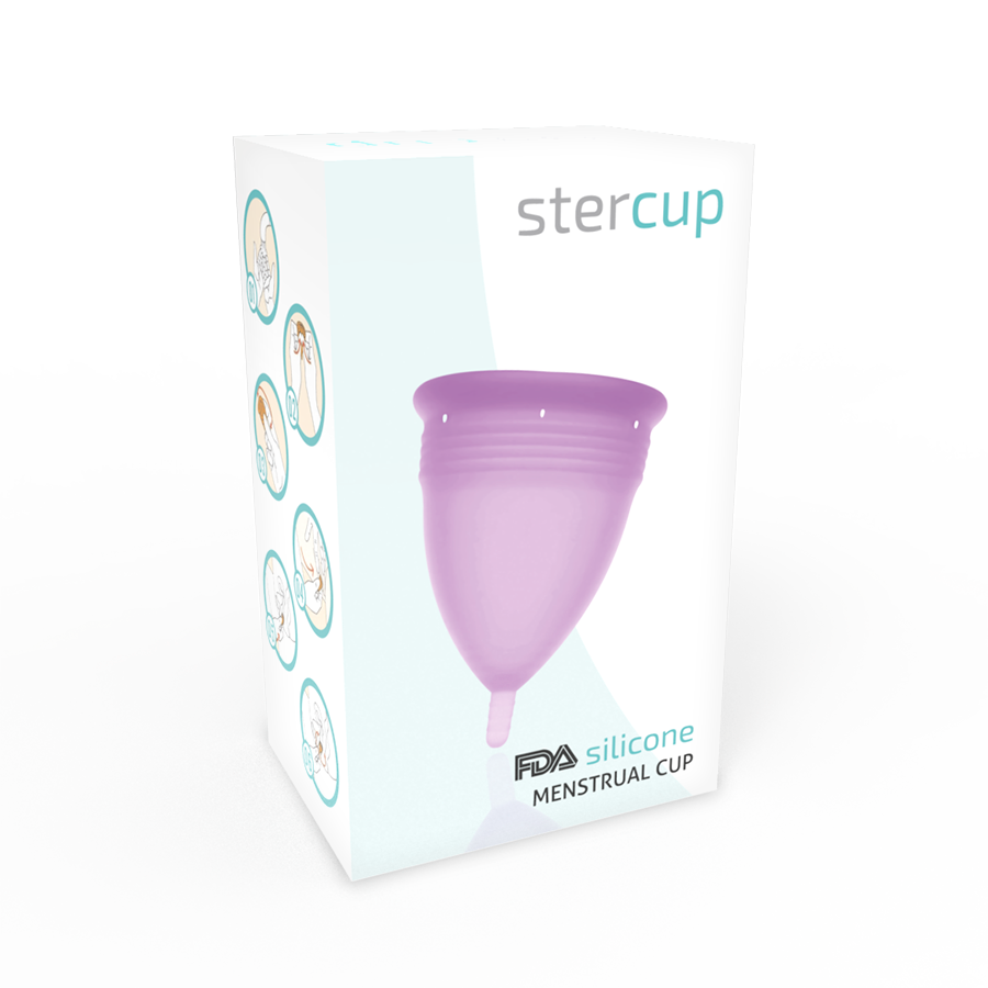 STERCUP - FDA SILIKONE MENSTRUATIONSKOP VIOLET - STØRRELSE L