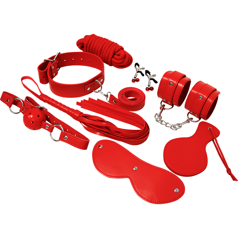 OPLEVELSE - BDSM FETISH KIT RØD SERIE