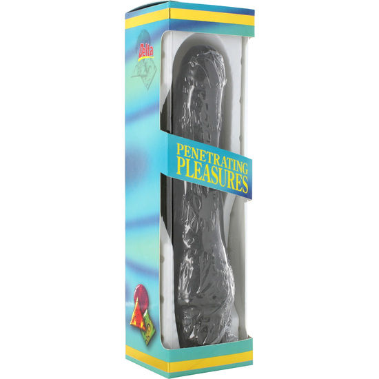 SEVEN CREATIONS - VINYL P-FORM VIBRATOR SORT PENIS 20 CM