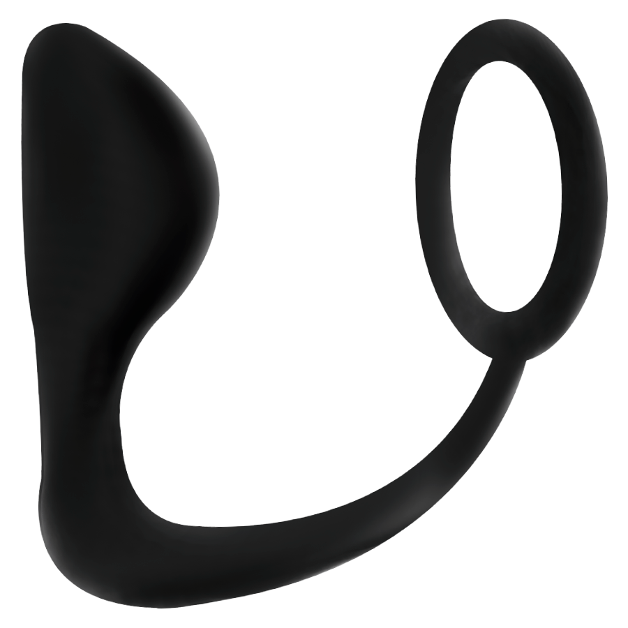 ADDICTED TOYS - ANALPLUG MED SORT PENISRING
