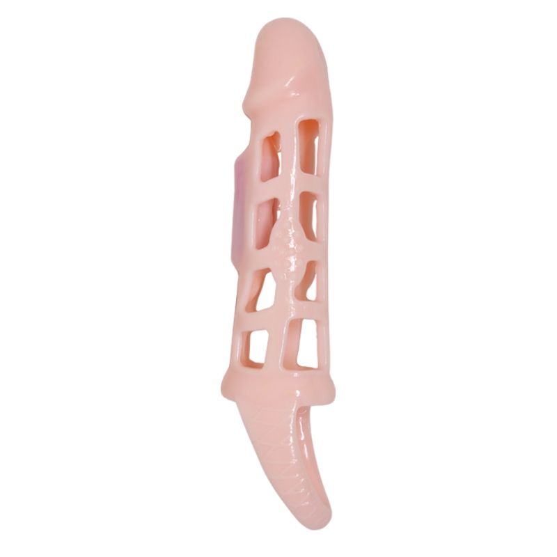 BAILE - PENISFORLÆNGERHOLDER MED VIBRATION OG NATURLIG STROP 13,5 CM