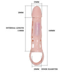BAILE - PENISFORLÆNGERHOLDER MED VIBRATION OG NATURLIG STROP 13,5 CM