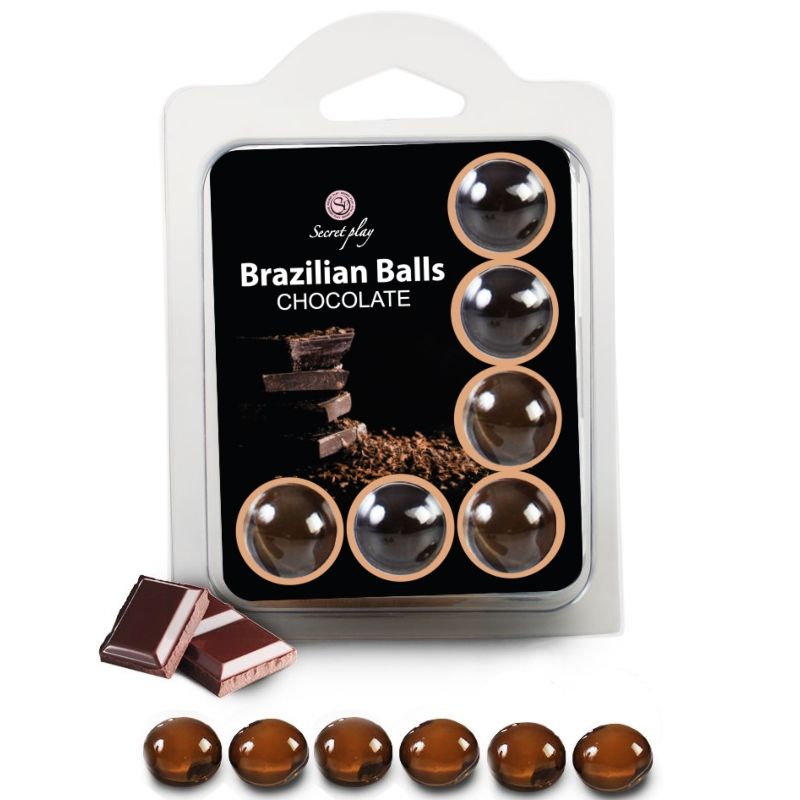 SECRETPLAY - SÆT MED 6 BRASILIANSKE CHOKOLADEKUGLER
