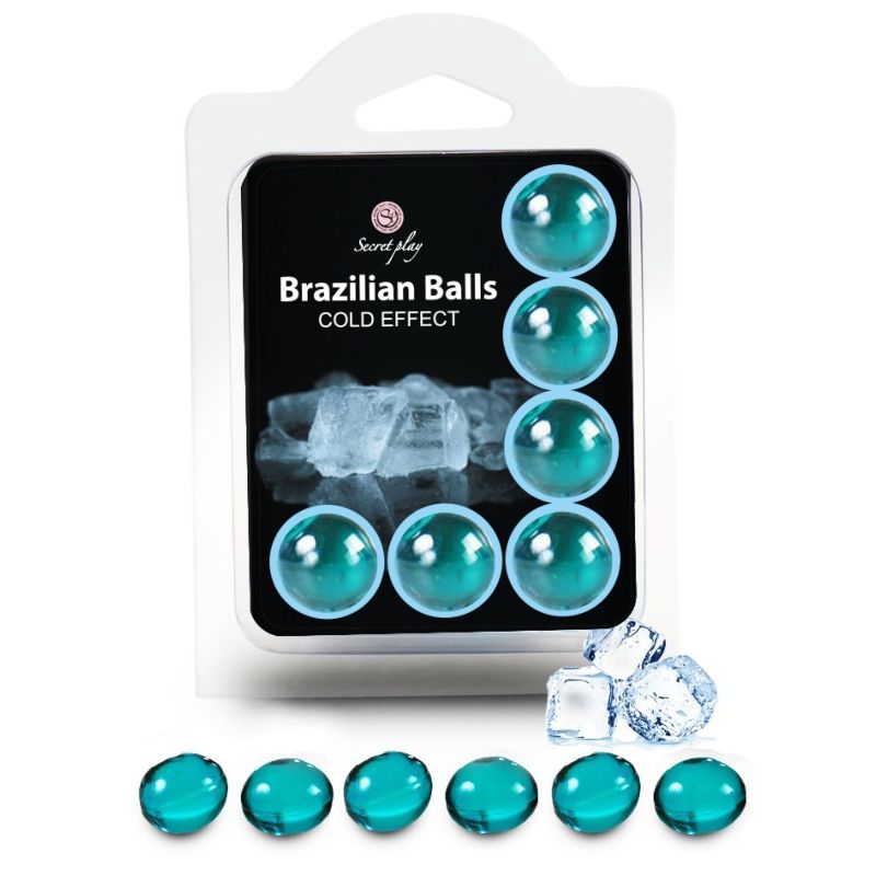 SECRETPLAY - SÆT 6 BRASILIANSKE BOLD MED KOLD EFFEKT