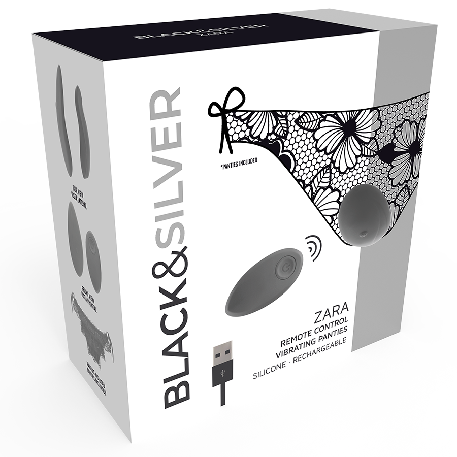 BLACK&SILVER - ZARA FJERNBETJENINGSSTIMULATOR MED GRATIS TRUSSER