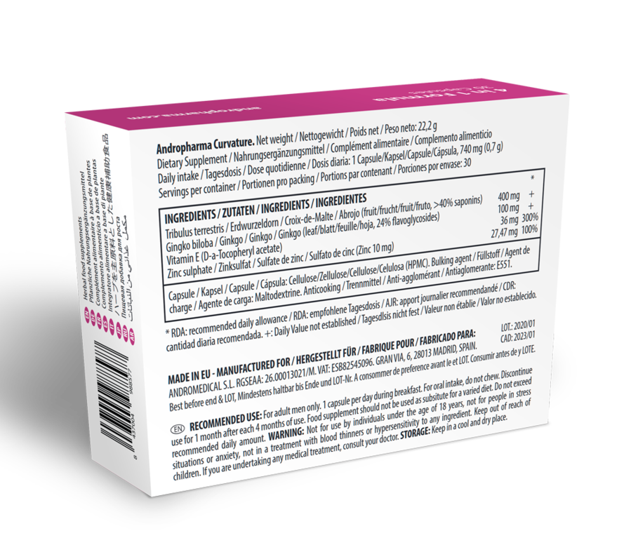 ANDROPHARMA - BEHANDLING MED KRUMMING AF PEYRONIE