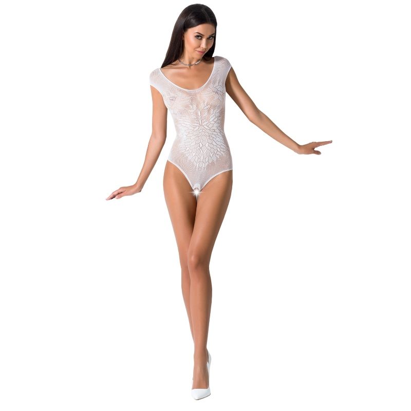 PASSION - KVINDE BS064 HVID BODYSTOCKING ÉN STØRRELSE