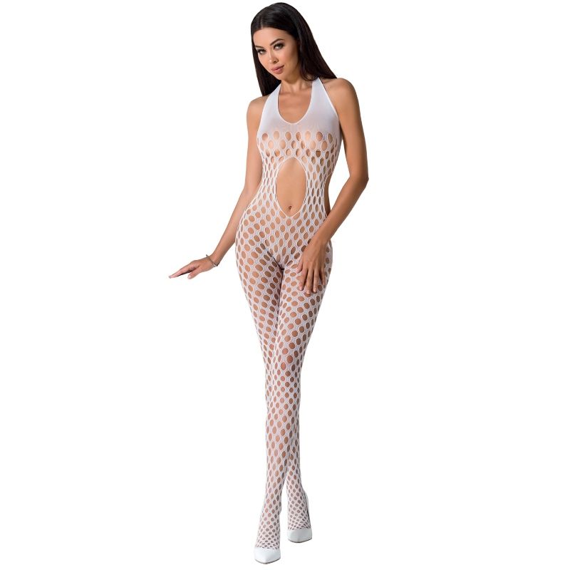 PASSION - KVINDE BS065 HVID BODYSTOCKING ÉN STØRRELSE