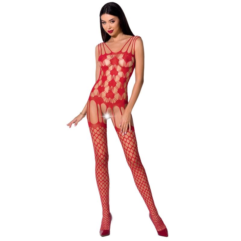 PASSION - KVINDE BS067 RØD BODYSTOCKING ÉN STØRRELSE