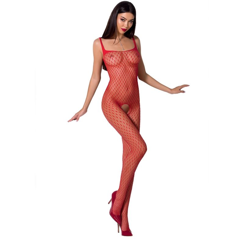 PASSION - KVINDE BS071 RØD BODYSTOCKING ÉN STØRRELSE