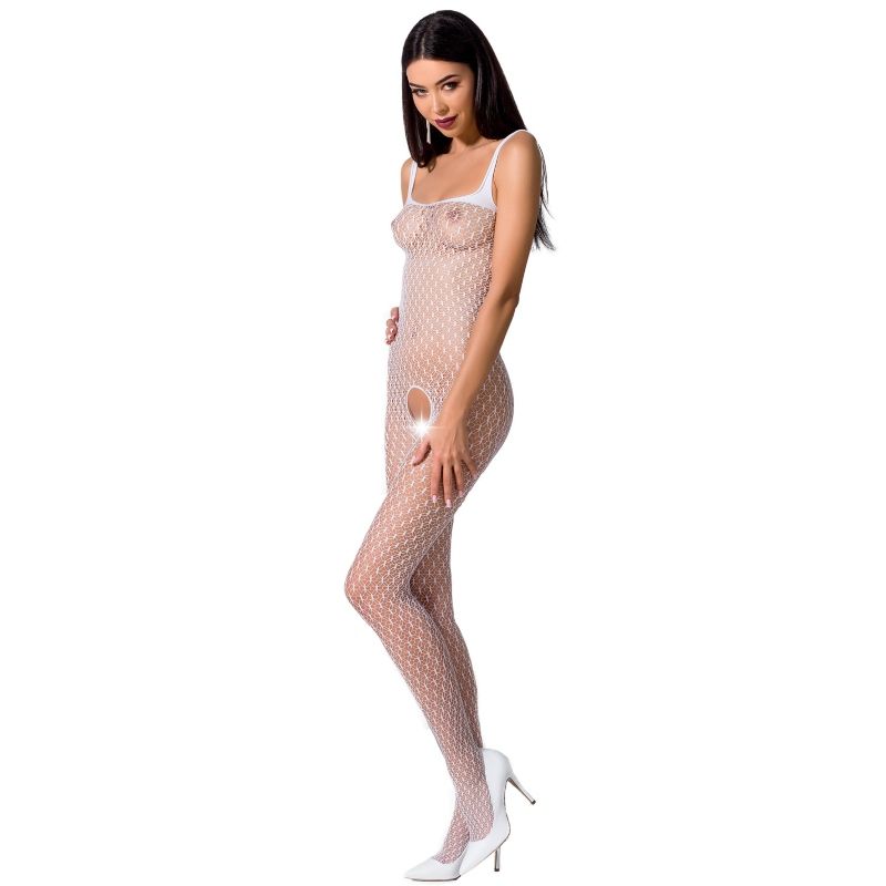 PASSION - KVINDE BS071 HVID BODYSTOCKING ÉN STØRRELSE