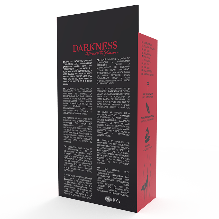 DARKNESS - SILIKONE ANALPLUG MED HVID HALE