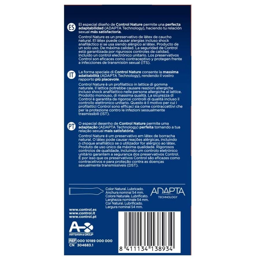 CONTROL - ADAPTA NATURE KONDOMER 24 ENHEDER