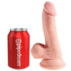 KING COCK - TRIPLE DESIGN DILDO 14 CM
