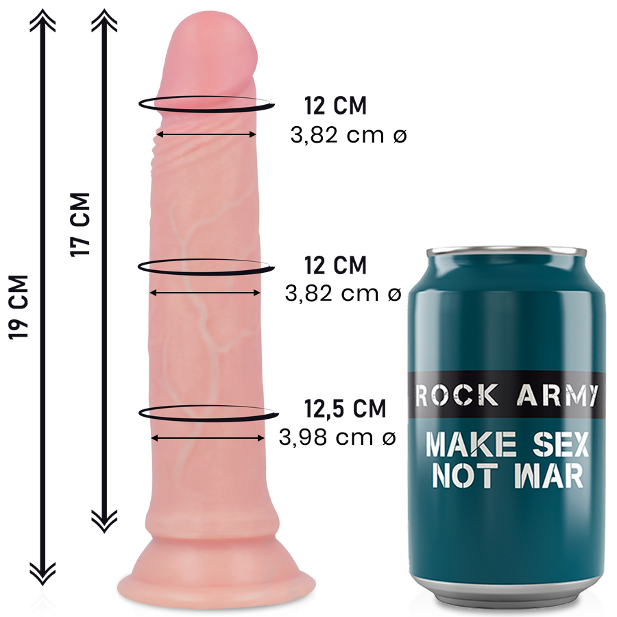 ROCKARMY - ROCKARMY FLYDENDE SILIKONE PREMIUM AVENGER REALISTISK 19 CM -O- 3,98 CM