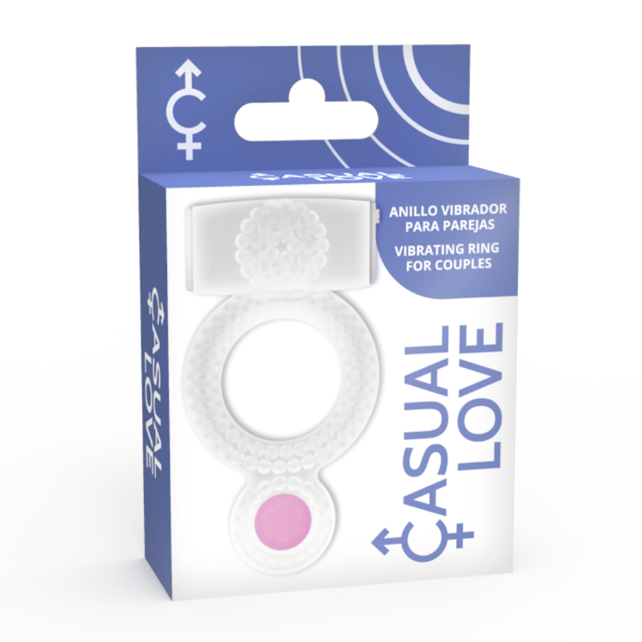 CASUAL LOVE - RING VIBRERENDE DOBBELT NJÆV TRANSPARENT