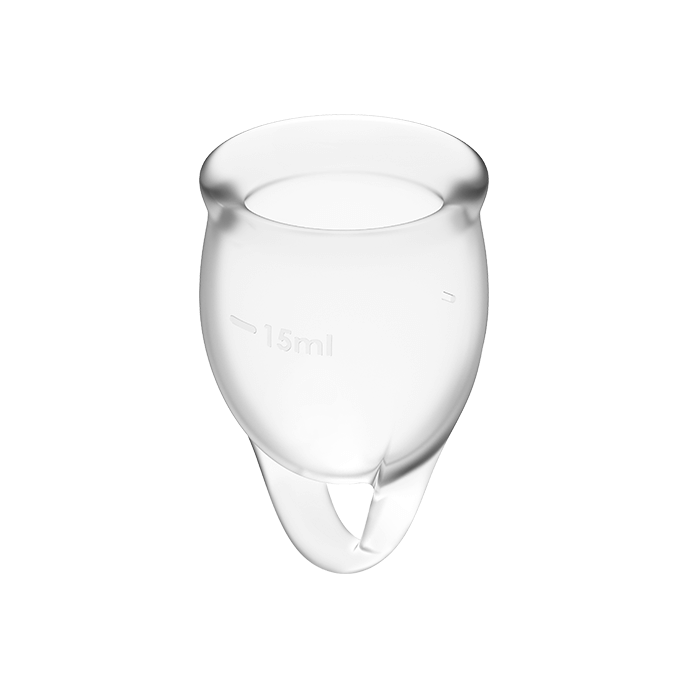 SATISFYER - FØL DIG SELVTILLID MENSTRUATIONSKOP CLEAR 15 + 20 ML