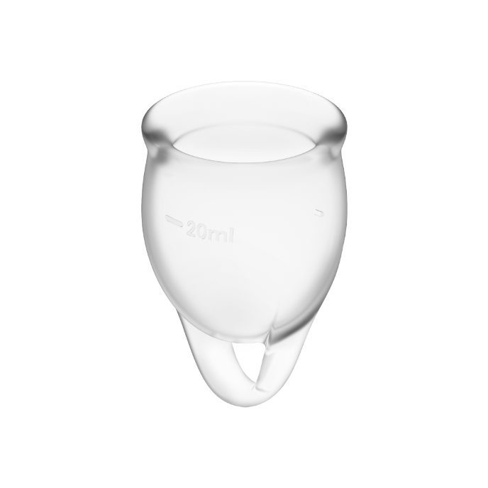 SATISFYER - FØL DIG SELVTILLID MENSTRUATIONSKOP CLEAR 15 + 20 ML