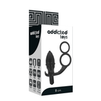 ADDICTED TOYS - ANALPLUG MED DOBBELT SORT RING