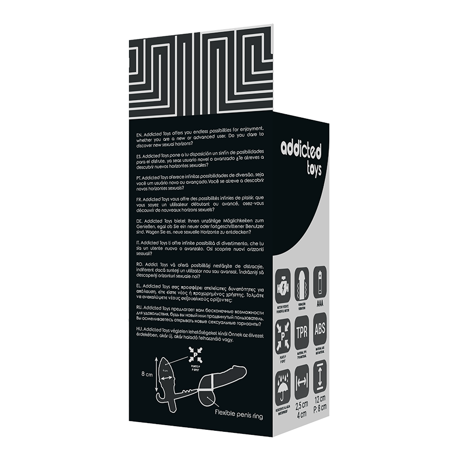 ADDICTED TOYS - ANALPLUG MED DOBBELT SORT RING