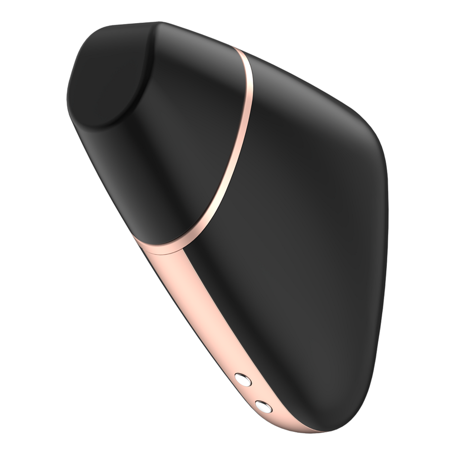 SATISFYER - KÆRLIGHEDSTREKANT LUFTPULS STIMULATOR & VIBRATOR SORT